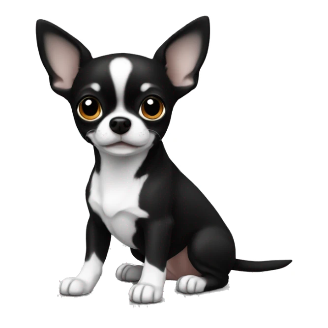 Chihuahua black and white Chihuahua black and white sticker