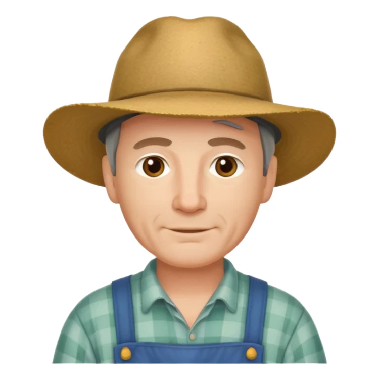 Puritan farmer male middle age sticker