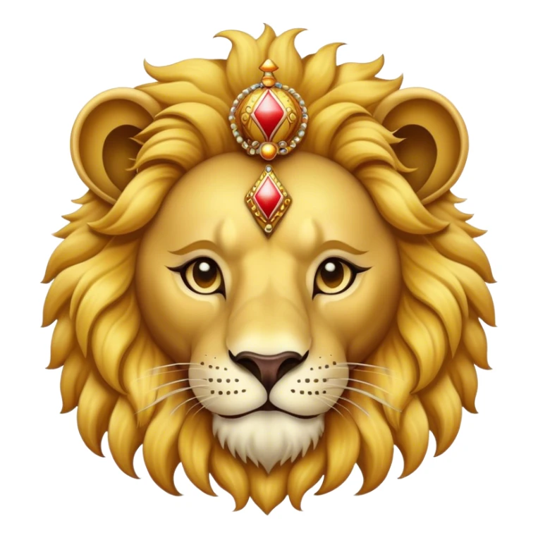 Vintage circus lion wearing filigree sticker