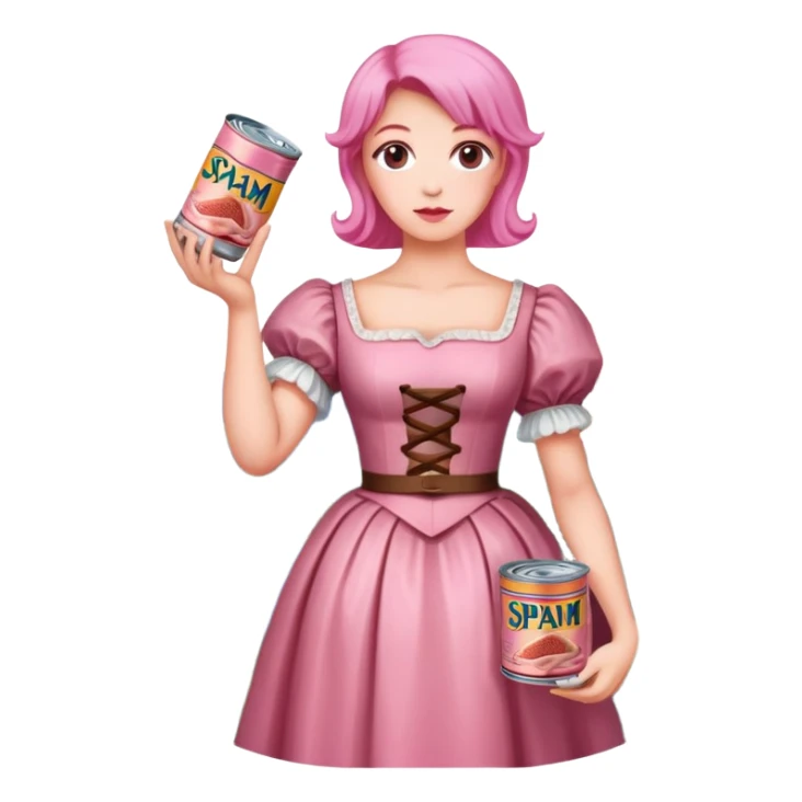 van gogh pink SPAM meat mona lisa renaissance landscape sticker