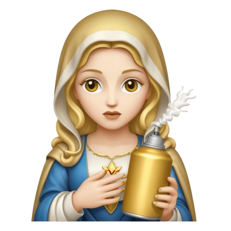 emoji della madonna con una bomboletta spray
 sticker