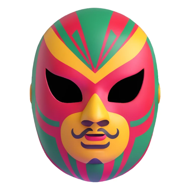 vibrant mexican luchador mask sticker
