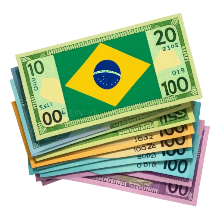 real brazilian money sticker