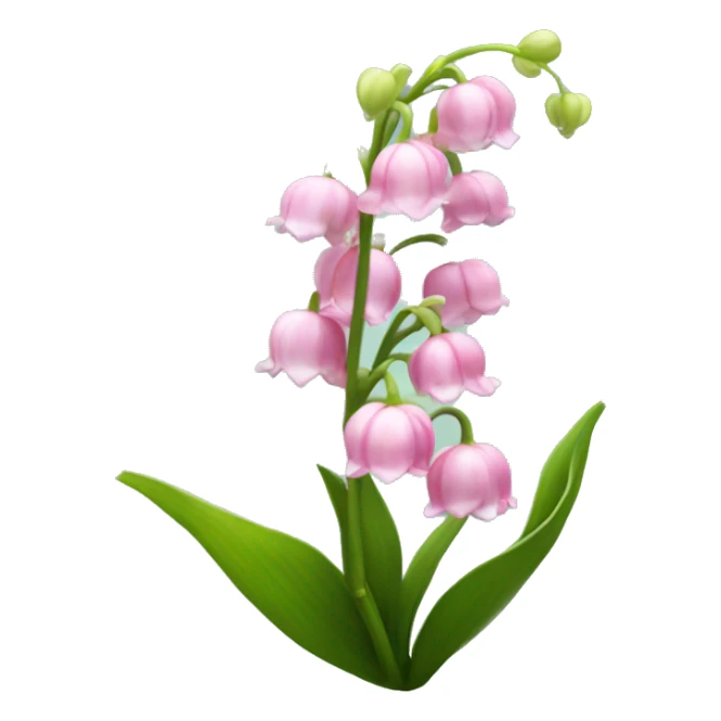  pink lily of the valley sticker