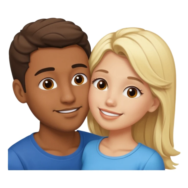 Cute Mexican guy kissing blonde girl sticker