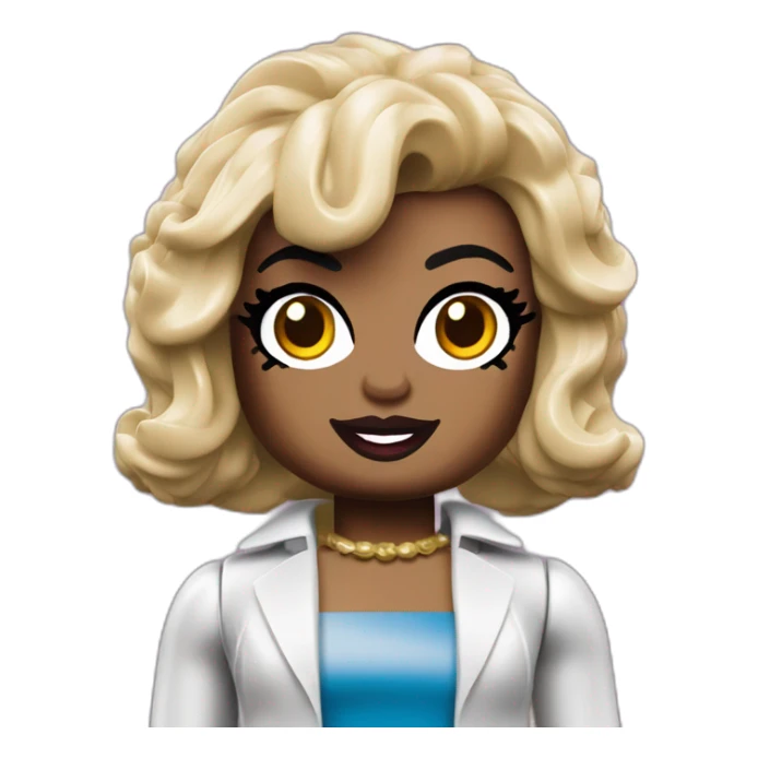 LEGO minifigure drag queen tackle party sticker