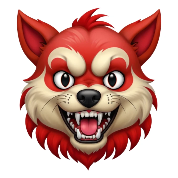 very tattoed scary looking dog with red hair sticker