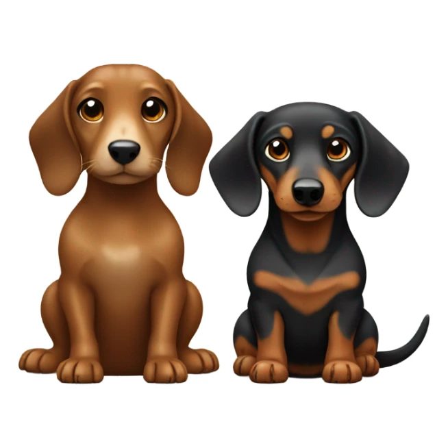 A otter and black and tan dachshund’s  sticker