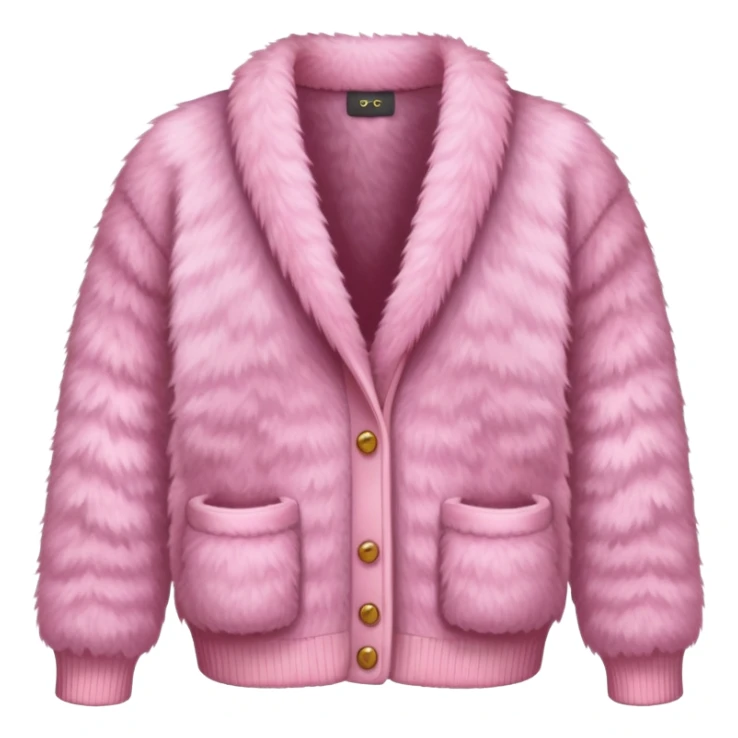 A pink furry cardigan  sticker