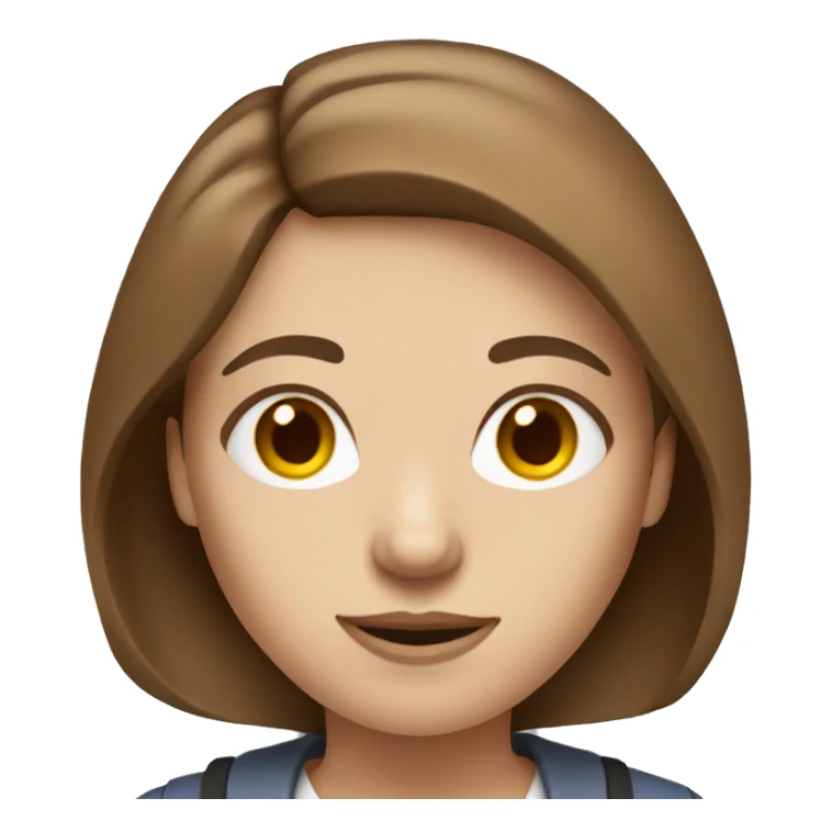 Woman architect with blue eyes and shoulder length brown hair sticker