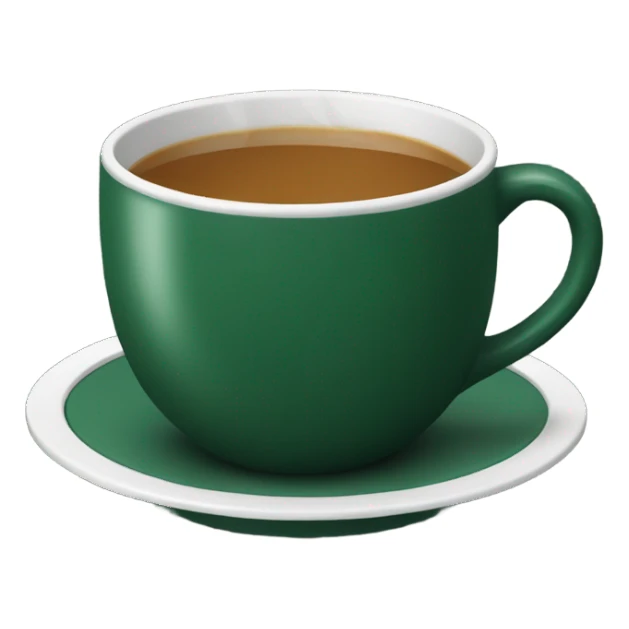 nice round dark green cup of hot chai tea dark green mug sticker