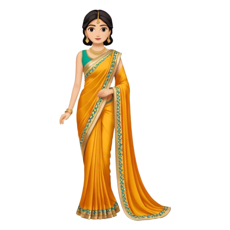 sleeveless saree without the girl sticker