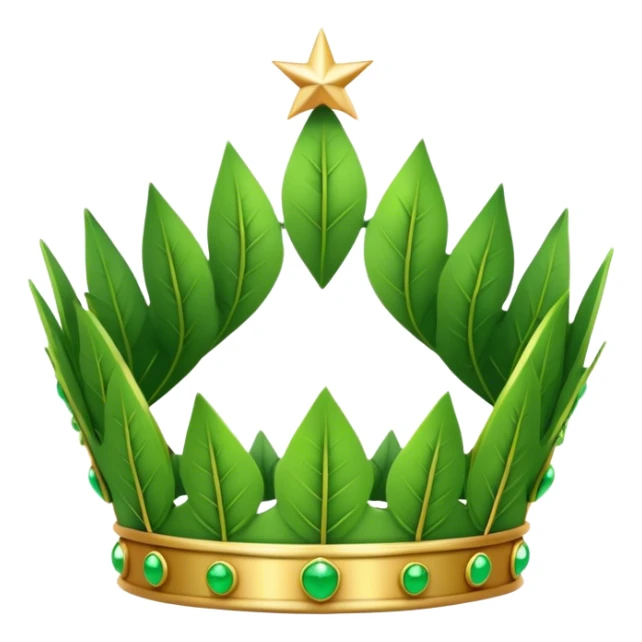 Crown made of leaves sticker