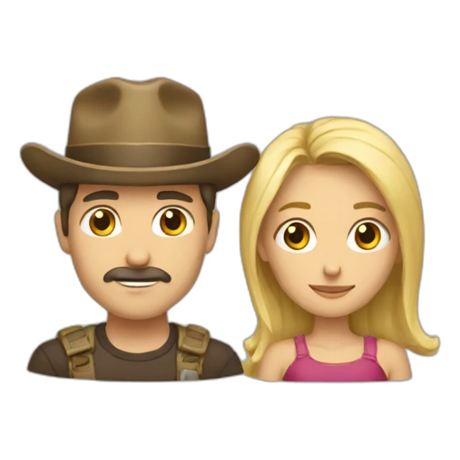 Hombre ovni y mujer rubia sticker