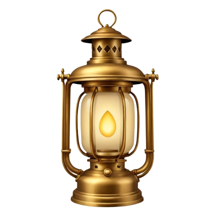 an edwardian-era lantern someone would carry on a dark winter night sticker