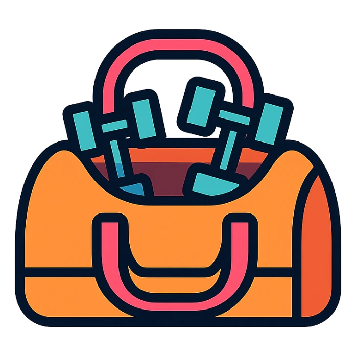 sportbag is full of dumbbells sticker