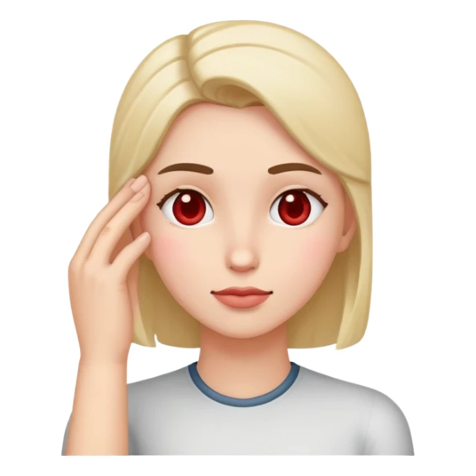 heart eyes with hand on forehead  sticker