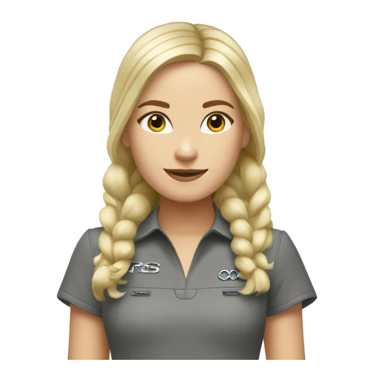 Blond Girl with Audi rs8 sticker