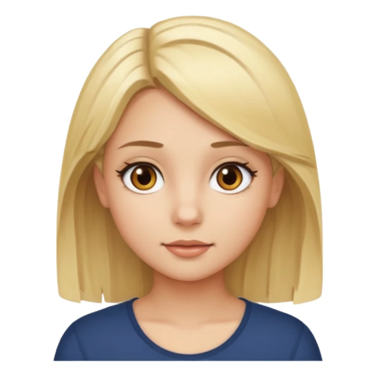Blonde hair brown eyed girl  sticker