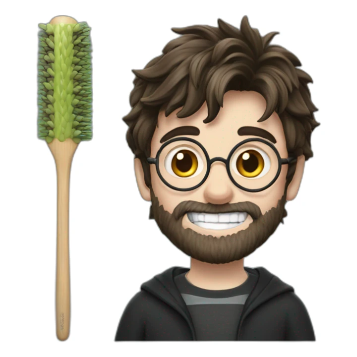 Harry Potter qui se brosse les dents sticker
