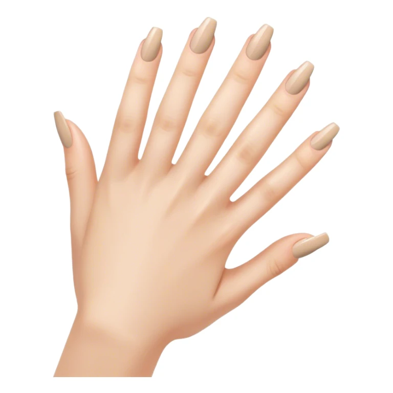 beautiful realistic female hand with beige manicure sticker