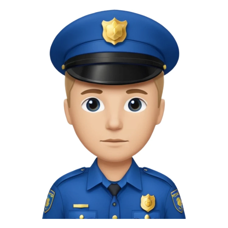 blue uniformed police sticker