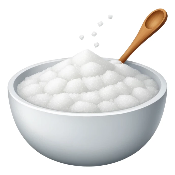 white sugar in bowl sticker