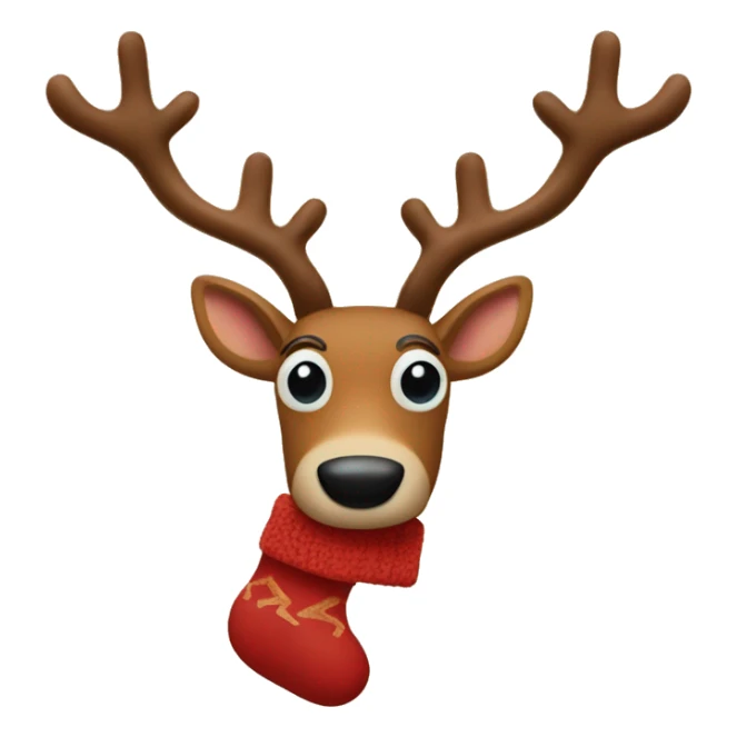 Rudolph the red nose reindeer with human toes  sticker