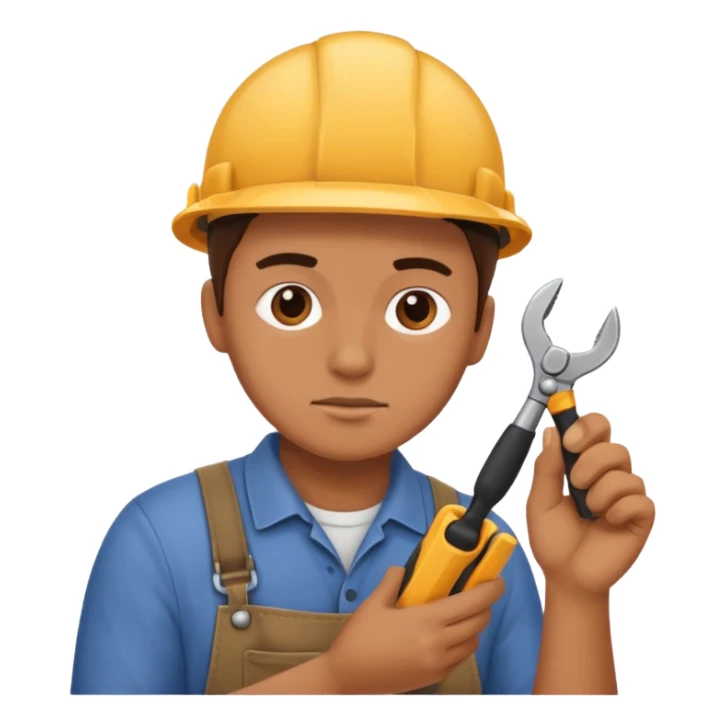 person Repairing a tool sticker