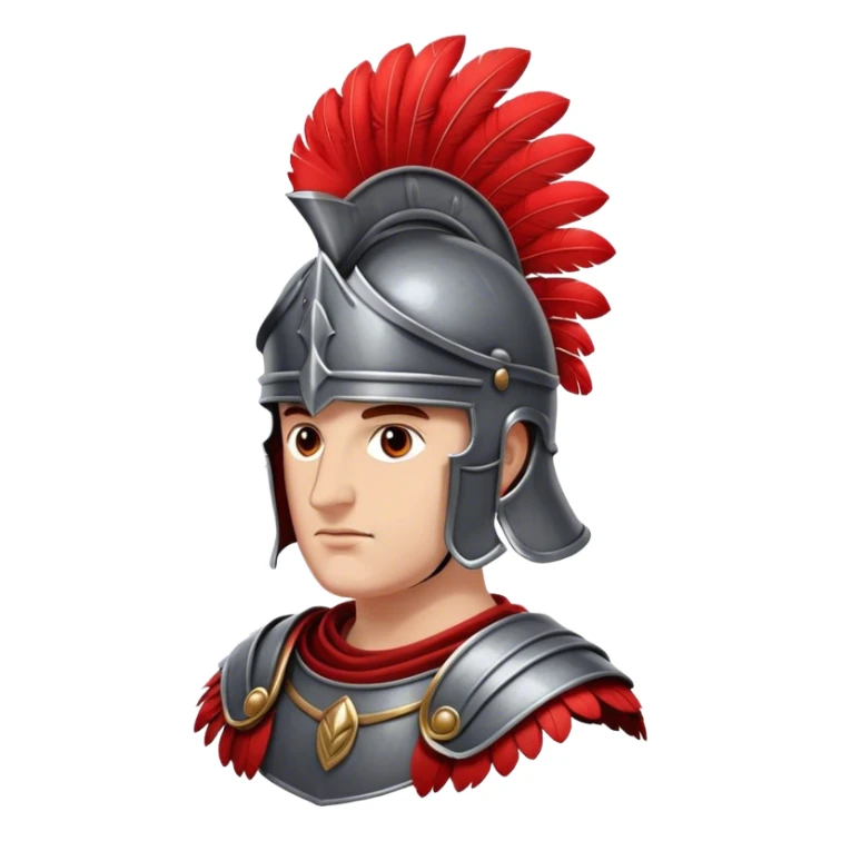 PRAEFECTUS iron grey roman helmet with red plumage  sticker