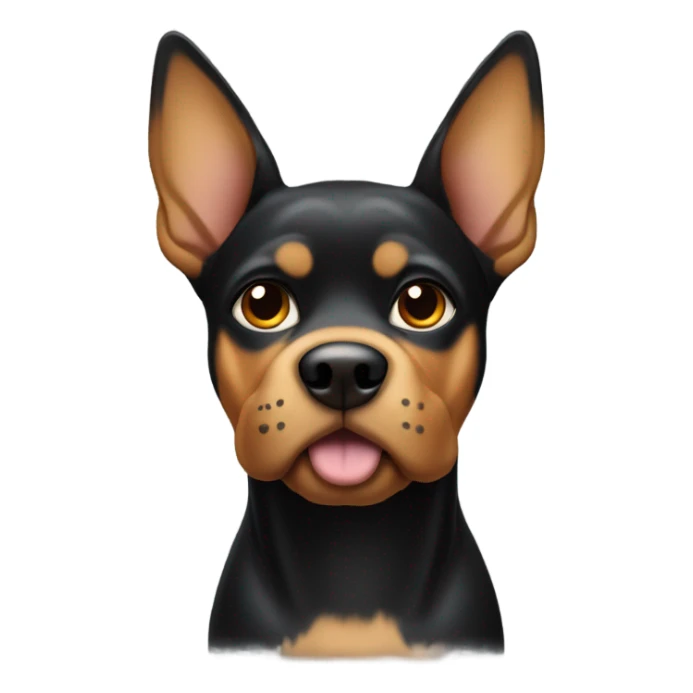 Black and tan dog with pointy ears sticker