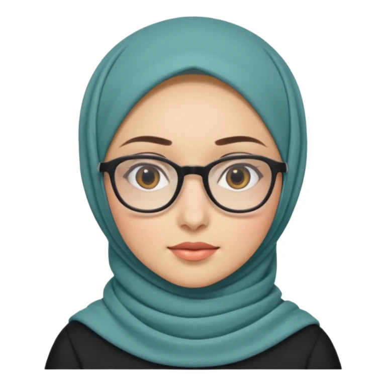 Chica con hijab y gafas sticker