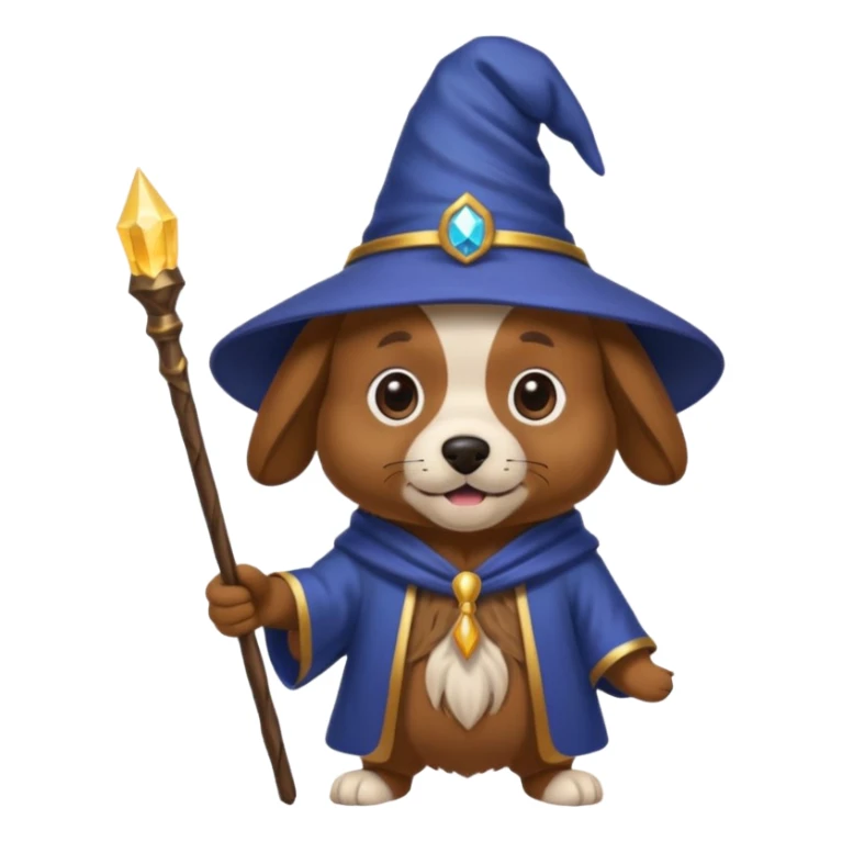 Dog wizard sticker