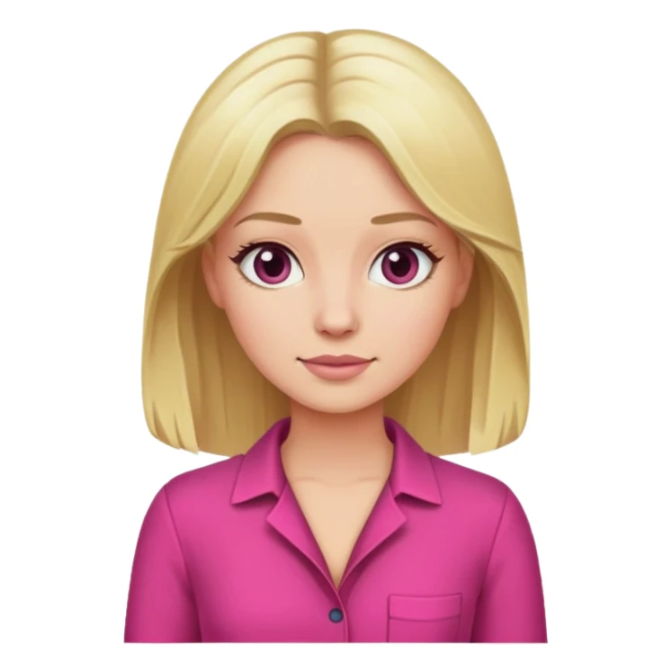 Woman blond hair dark pink full body jumpsuit sticker