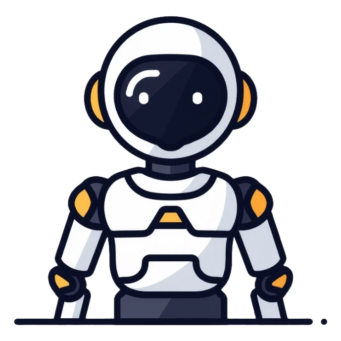 ASIMO robot, white humanoid robot by Honda with helmet-like head sticker