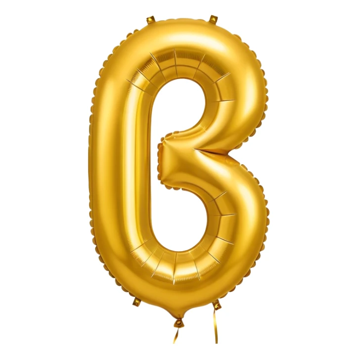 the number 0 in gold balloons sticker