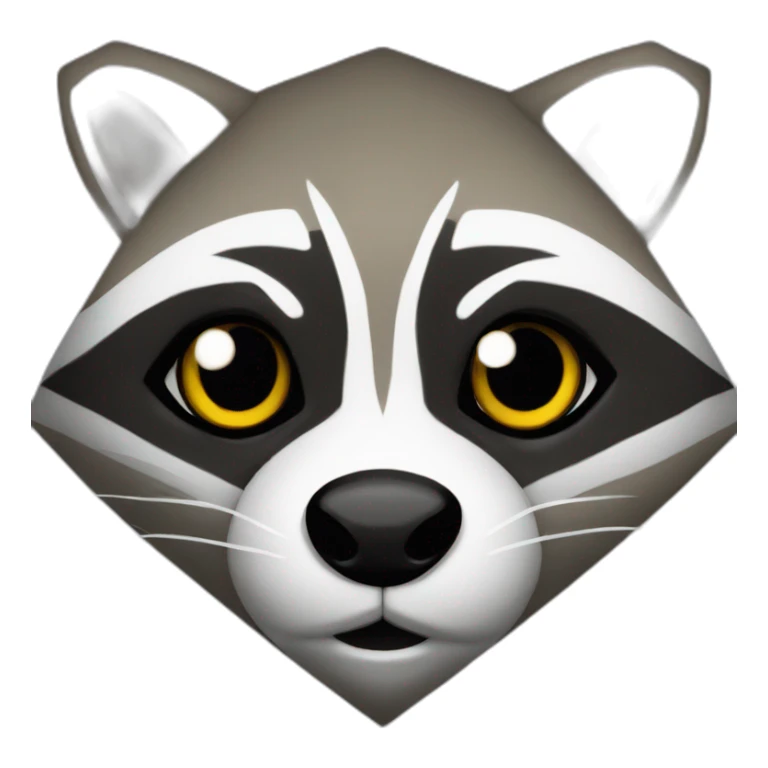 raccoon head in a diamond sticker