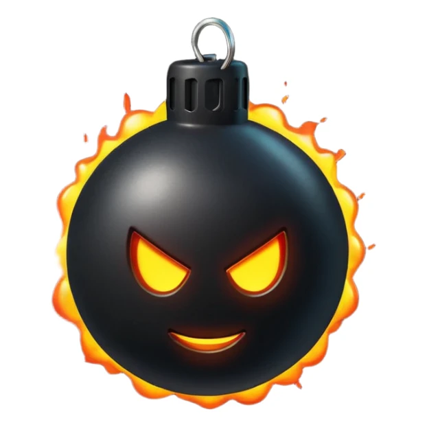 vibrant stylized cartoon bomb emoji sticker