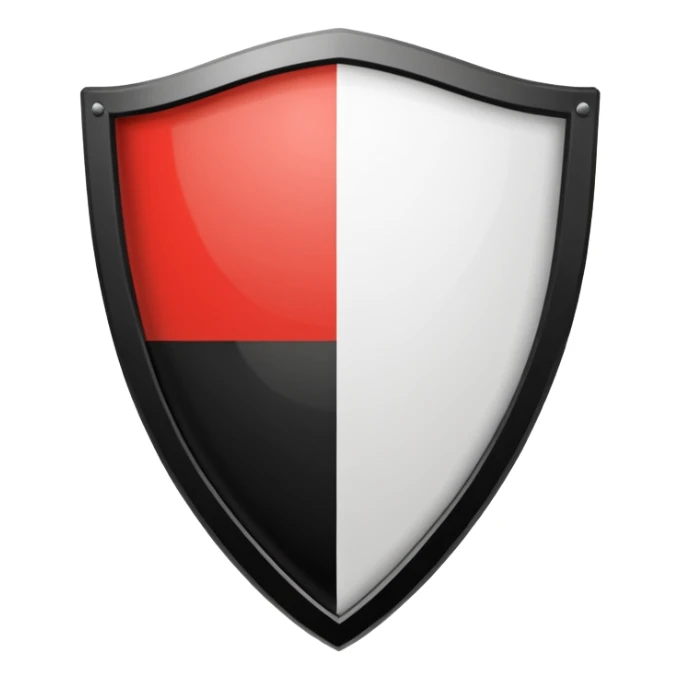 The logo is a shield shape with a black outline. The upper part of the shield contains the words "ATHLETIC CLUB" in black capital letters on a white background. Below this, the shield is divided diagonally.  sticker