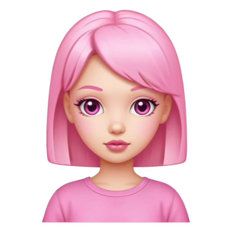 Cute cool pink 2000s bimbo girl sticker