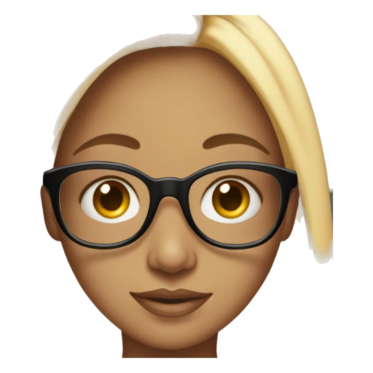 Innocent, reserved, beautiful, spects girl sticker