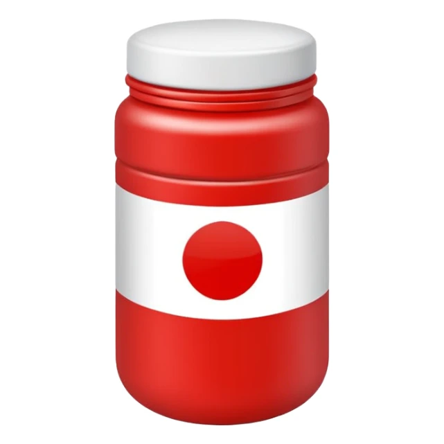 SUPLEMENTOS DEPORTIVOS EN POTE DE COLOR ROJO Y BLANCO sticker