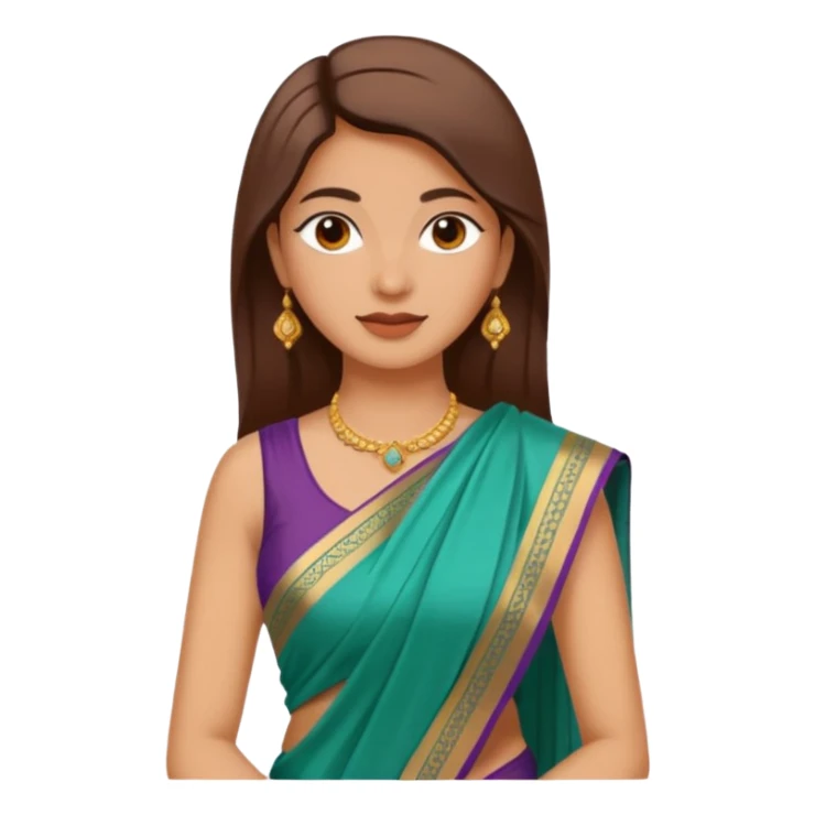 sleeveless saree sticker