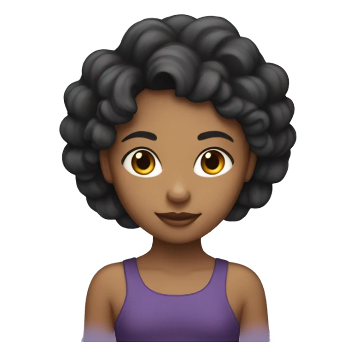 Une violette ( fleur), black ( lightskin ) girl  sticker