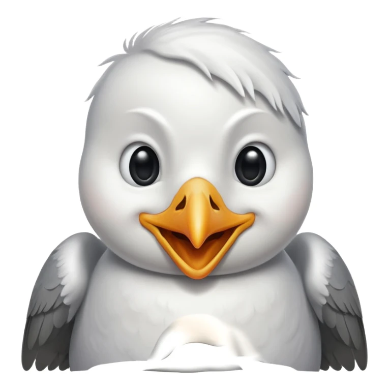 seagull with tears of laughter sticker