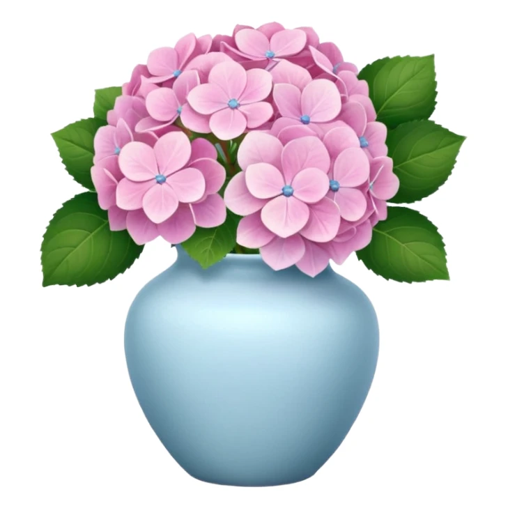 Pink Pastel Aesthetic Hydrangeas In A Vase sticker