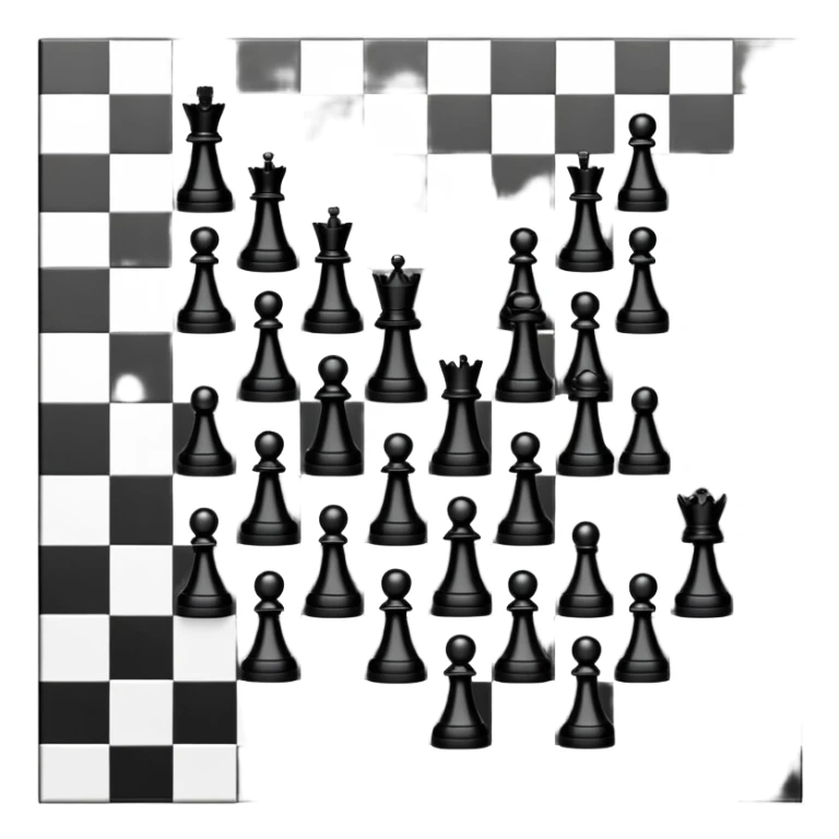 chess board with strictly black and white squares only, no other colors, no chess pieces, just alternating black and white squares sticker