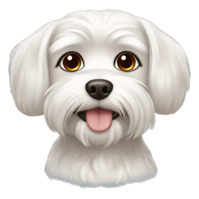 Maltese dog with brown ears sticker