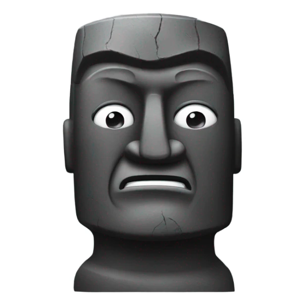 Moai batman shocked with hands on face sticker