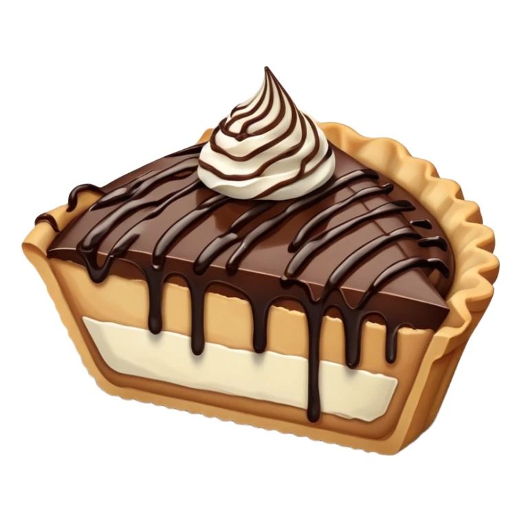 piece of pie drizzled in chocolate sticker